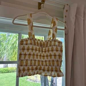 J. Crew Patterned Smocked Tank